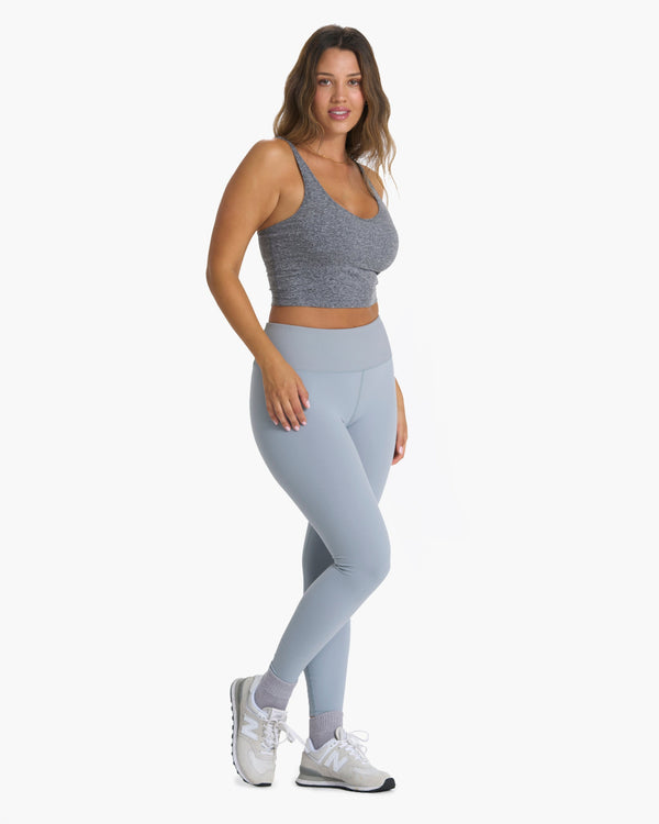 Halo Performance Crop | Heather Grey